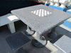 mesa em concreto granitado