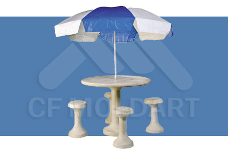 Conjunto de Mesa em Concreto Circular MS01